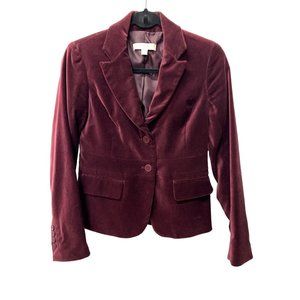 New York burgundy Velvet Blazer Stretch Collection